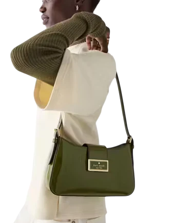 Kate Spade New York Reegan Patent Small Shoulder Bag Enchanted Green