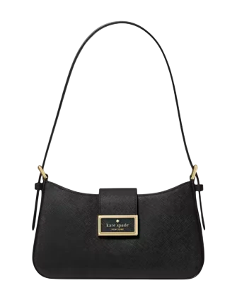 Kate Spade New York Reegan Saffiano Pvc Small Shoulder Bag Black