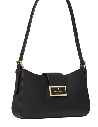 Kate Spade New York Reegan Saffiano Pvc Small Shoulder Bag Black