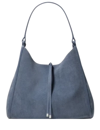 Kate Spade New York Reese Suede Large Shoulder Bag Cinder Grey
