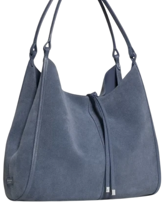 Kate Spade New York Reese Suede Large Shoulder Bag Cinder Grey