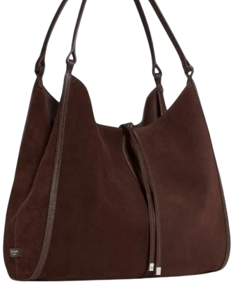 Kate Spade New York Reese Suede Large Shoulder Bag Hot Fudge