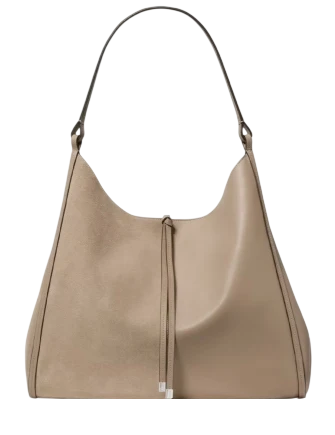 Kate Spade New York Reese Suede Large Shoulder Bag Timeless Taupe