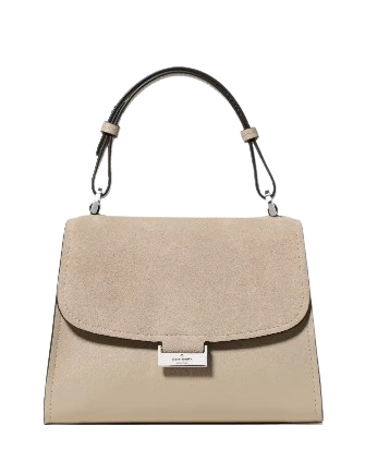 Kate Spade New York Riley Suede Small Top Handle Bag Light Sand