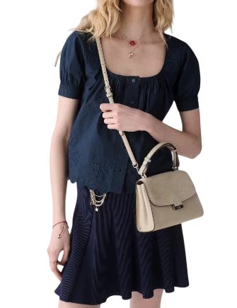 Kate Spade New York Riley Suede Small Top Handle Bag Light Sand
