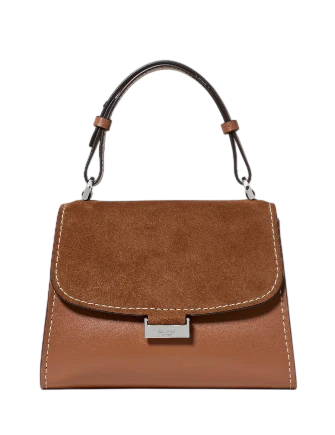 Kate Spade New York Riley Suede Small Top Handle Bag Warm Gingerbread