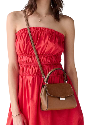 Kate Spade New York Riley Suede Small Top Handle Bag Warm Gingerbread