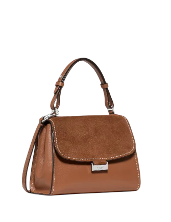 Kate Spade New York Riley Suede Small Top Handle Bag Warm Gingerbread
