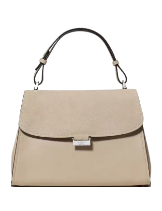 Kate Spade New York Riley Suede Top Handle Bag Light Sand