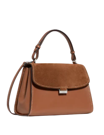 Kate Spade New York Riley Suede Top Handle Bag Warm Gingerbread