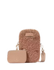 Kate Spade New York Rosie Faux Fur North South Zip Phone Crossbody Light Fawn