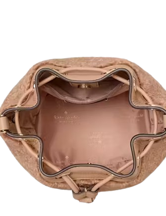 Kate Spade New York Rosie Faux Fur Small Bucket Bag Light Fawn