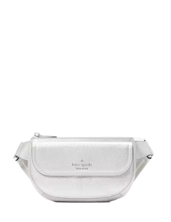 Kate Spade New York Rosie Metallic Belt Bag Deco Silver