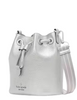 Kate Spade New York Rosie Metallic Small Bucket Bag Deco Silver