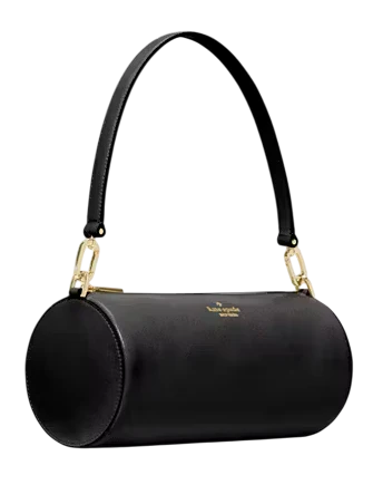 Kate Spade New York Roulette Glazed Leather Medium Shoulder Bag Black