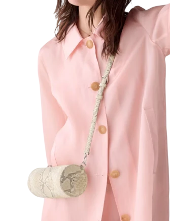 Kate Spade New York Roulette Snake Embossed Crossbody Bag  Natural 