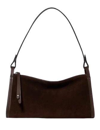 Kate Spade New York Rue Suede Shoulder Bag Hot Fudge