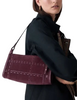 Kate Spade New York Rue Woven Suede Shoulder Bag Deep Cherry