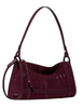 Kate Spade New York Rue Woven Suede Shoulder Bag Deep Cherry