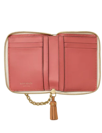 Kate Spade New York Saddle Up Compact Wallet  Cashew Milk 