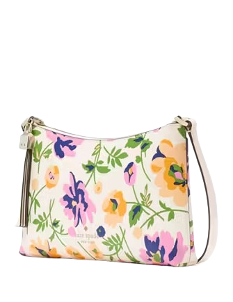 Kate Spade New York Sadie Printed Small Crossbody Cream