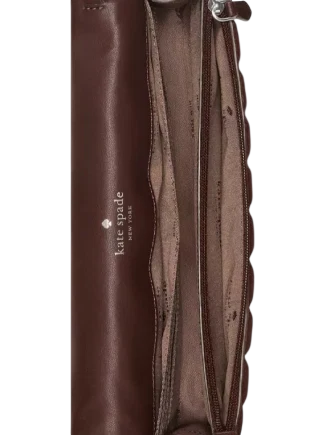 Kate Spade New York Scarlett Quilted Suede Wallet On Chain Hot Fudge 