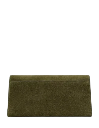 Kate Spade New York Scarlett Suede Wallet On Chain Enchanted Green