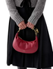 Kate Spade New York Selene Metal Floral Handle Bag Red Jam