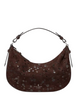 Kate Spade New York Selene Suede Dots Shoulder Bag Hot Fudge