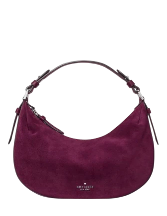 Kate Spade New York Selene Suede Shoulder Bag Deep Cherry 