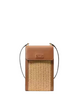 Kate Spade New York Serena Straw Phone Crossbody Bag Cavern Clay 