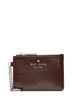 Kate Spade New York Shiny Leather Key Ring Card Holder Hot Fudge