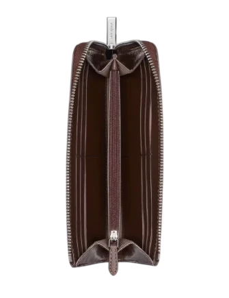 Kate Spade New York Shiny Leather Large Slim L-zip Wallet Hot Fudge