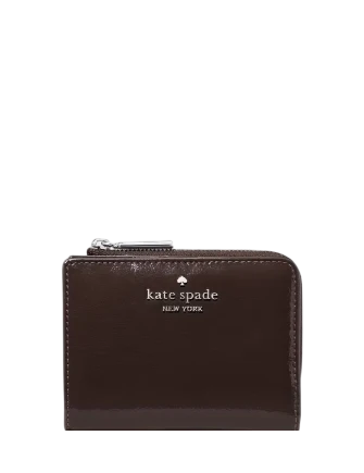Kate Spade New York Shiny Leather Small L-zip Wallet