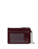 Kate Spade New York Shiny Quilted Key Ring Card Holder Grenache