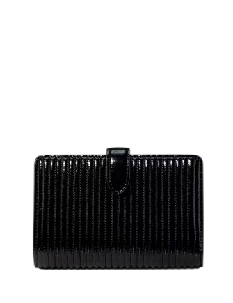 Kate Spade New York Shiny Quilted Medium Bifold Wallet Black