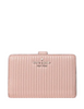 Kate Spade New York Shiny Quilted Medium Bifold Wallet Rose Smoke