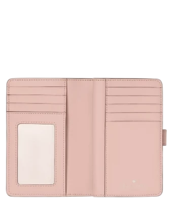 Kate Spade New York Shiny Quilted Medium Bifold Wallet Rose Smoke