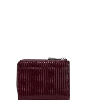 Kate Spade New York Shiny Quilted Small L-zip Wallet Grenache