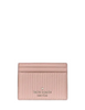 Kate Spade New York Shiny Quilted Small Slim Card Holder Rose Smoke 