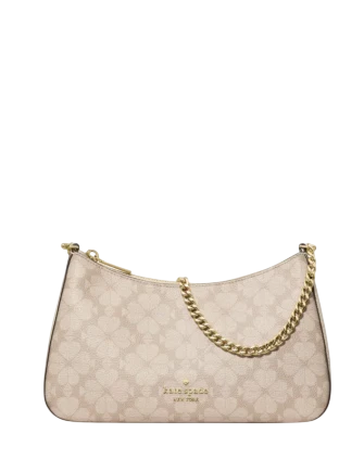 Kate Spade New York Signature Spade Flower Medium Convertible Crossbody Dark Beige Moon Dust