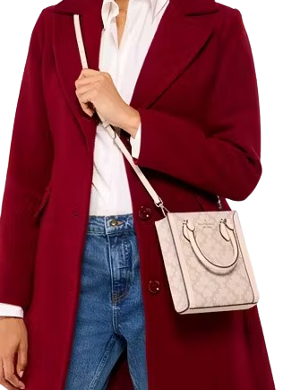 Kate Spade New York Signature Spade Flower Mini Tote Dark Beige