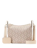 Kate Spade New York Signature Spade Flower Pvc Large Crossbody Dark Beige