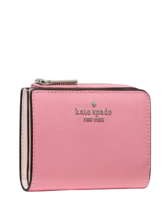 Kate Spade New York Small L-Zip Wallet Grapefruit Soda