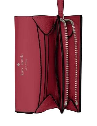 Kate Spade New York Small L-zip Flap Wallet Red Jam