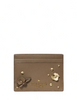 Kate Spade New York Smooth Embellishment Small Slim Card Holder Driftwood