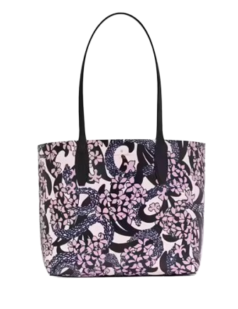 全品送料0円 Kate Spade New York Snake Garden Printed Reversible Tote 口紅