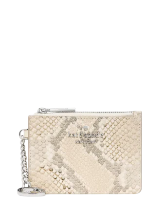 Kate Spade New York Snake Key Ring Card Holder  Natural 