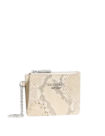 Kate Spade New York Snake Key Ring Card Holder  Natural 
