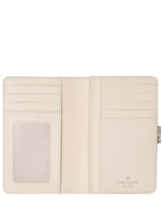 Kate Spade New York Snake Medium Bifold Wallet  Natural 